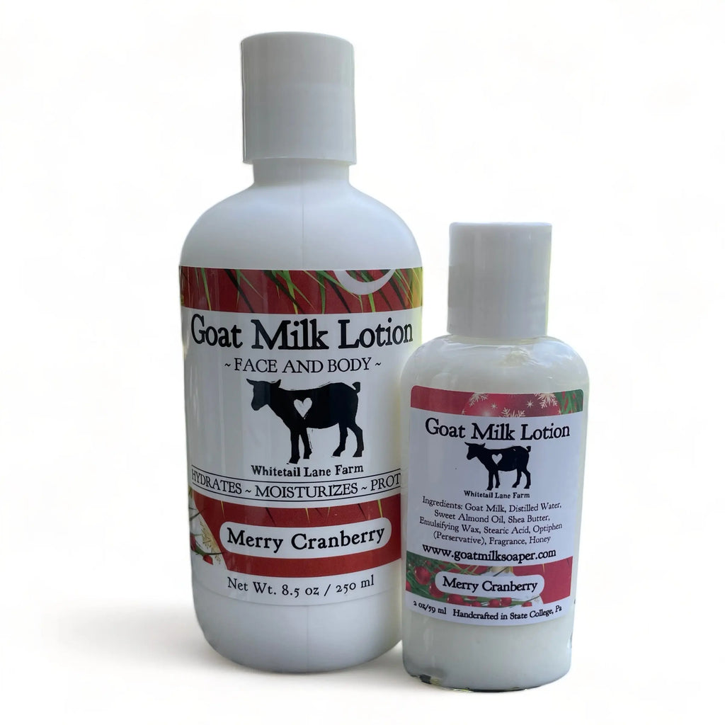 Goat Milk Lotion - Merry Cranberry from Whitetail Lane Farm Goat Milk Soap