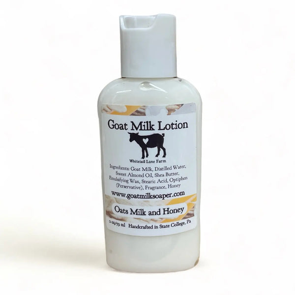 Goat Milk Lotion - Oats Milk and Honey from Whitetail Lane Farm Goat Milk Soap