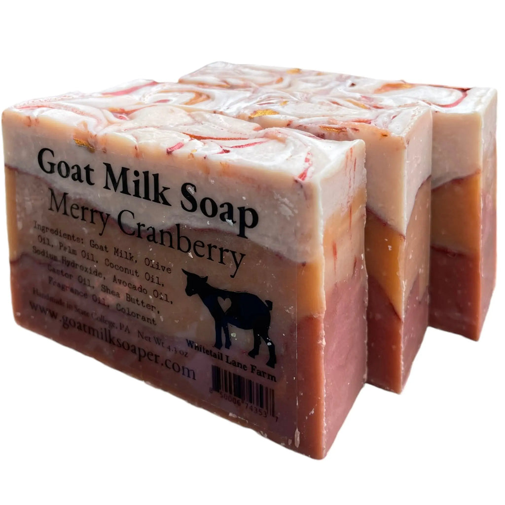 Merry Cranberry Goat Milk Soap from Whitetail Lane Farm Goat Milk Soap