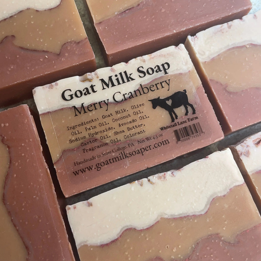 Merry Cranberry Goat Milk Soap from Whitetail Lane Farm Goat Milk Soap