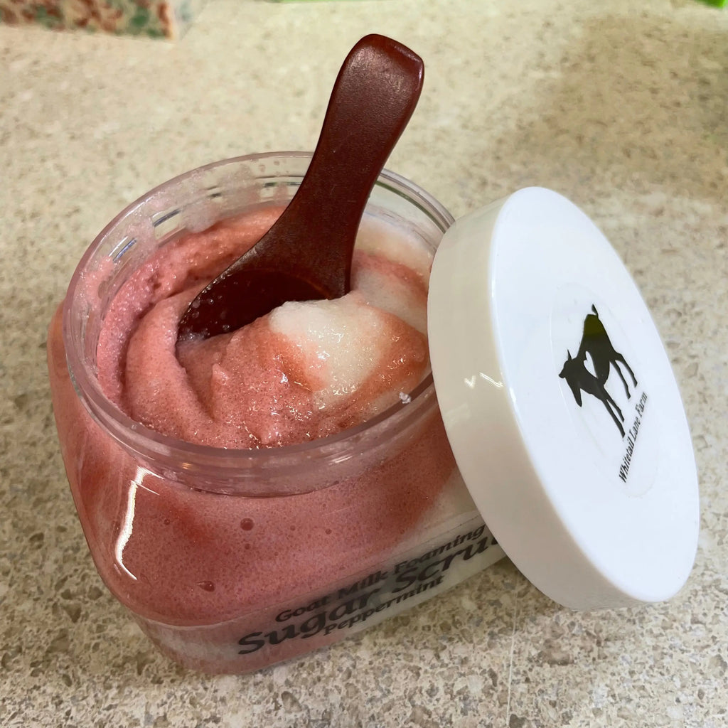 Peppermint Twist Goat Milk Sugar Scrub from Whitetail Lane Farm Goat Milk Soap