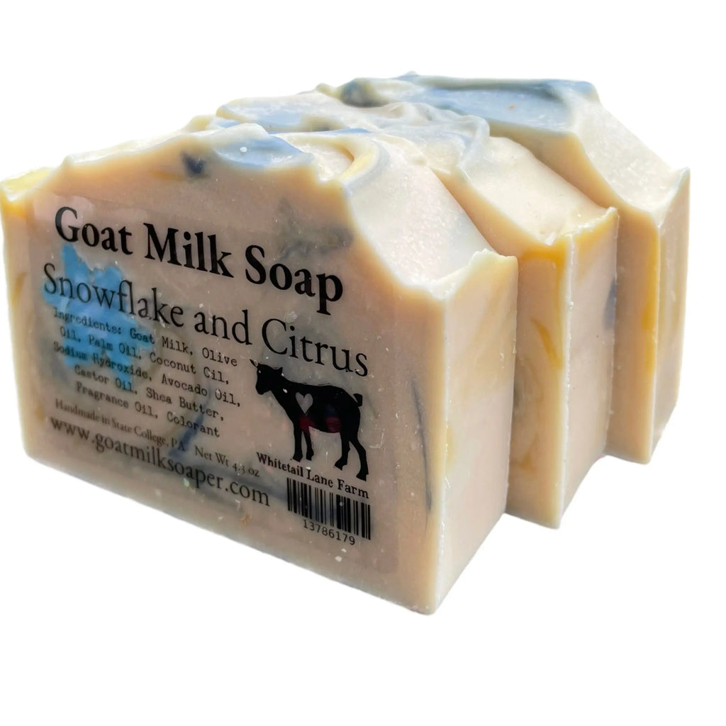 Snowflake and Citrus Goat Milk Soap from Whitetail Lane Farm Goat Milk Soap