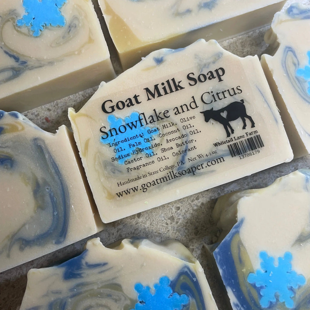 Snowflake and Citrus Goat Milk Soap from Whitetail Lane Farm Goat Milk Soap