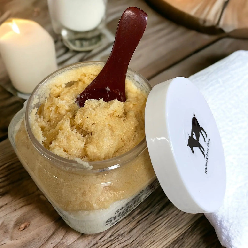 Snowflakes and Citrus Goat Milk Sugar Scrub from Whitetail Lane Farm Goat Milk Soap